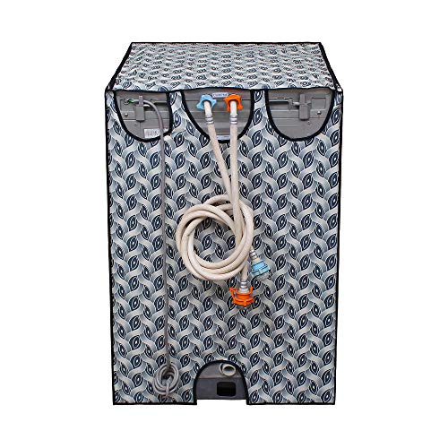 Lithara PVC Top Load Fully Automatic Washing Machine Cover For 6 kg, 6.2 Kg, 6.5 Kg, 7 Kg | Size : 58.4 x 58.4 x 88.9 Cm | (Multicolor Design69) - Image 5
