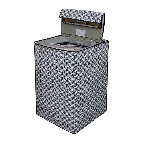 Lithara PVC Top Load Fully Automatic Washing Machine Cover For 6 kg, 6.2 Kg, 6.5 Kg, 7 Kg | Size : 58.4 x 58.4 x 88.9 Cm | (Multicolor Design69) - Image 4
