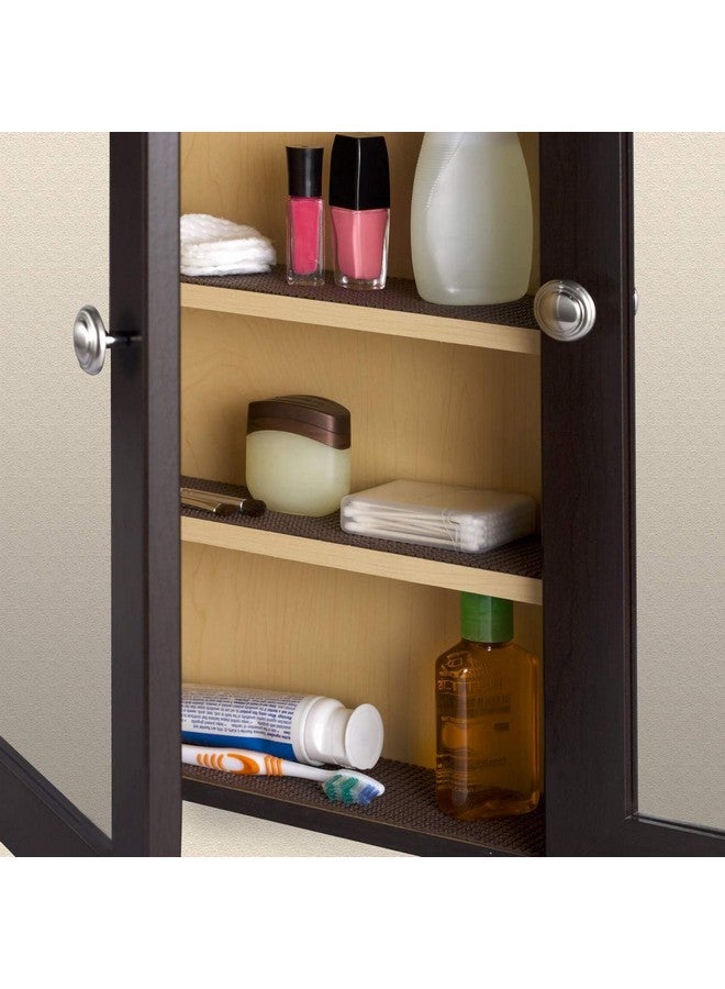 Star Work 30x500 Cms Shelf Liners for Kitchen Shelves | Cabinet Cupboard Sheets | Wardrobe Mat Anti-Skid and Slip Drawer Matting Roll Waterproof Slab Cover with Extra Grip (Chocolate, Washable) - Image 3