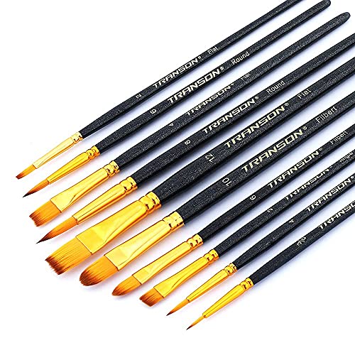 Transon 20pcs Art Painting Brush Set for Acrylic Watercolor Gouache Hobby Craft Face Painting - Image 5
