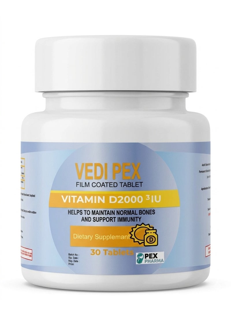 Vedipex High-Potency Vitamin D3 Bone Support (30 Film-Coated Tablets)