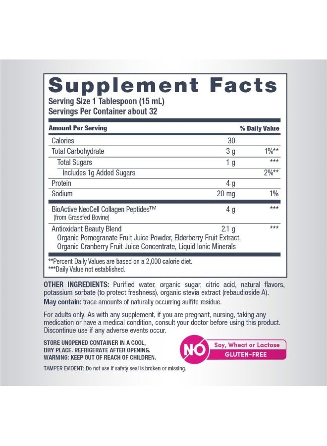 Neocell, Collagen Type 1 & 3 Liquid, Pomegranate , 16 fl oz (473 ml) - Image 4