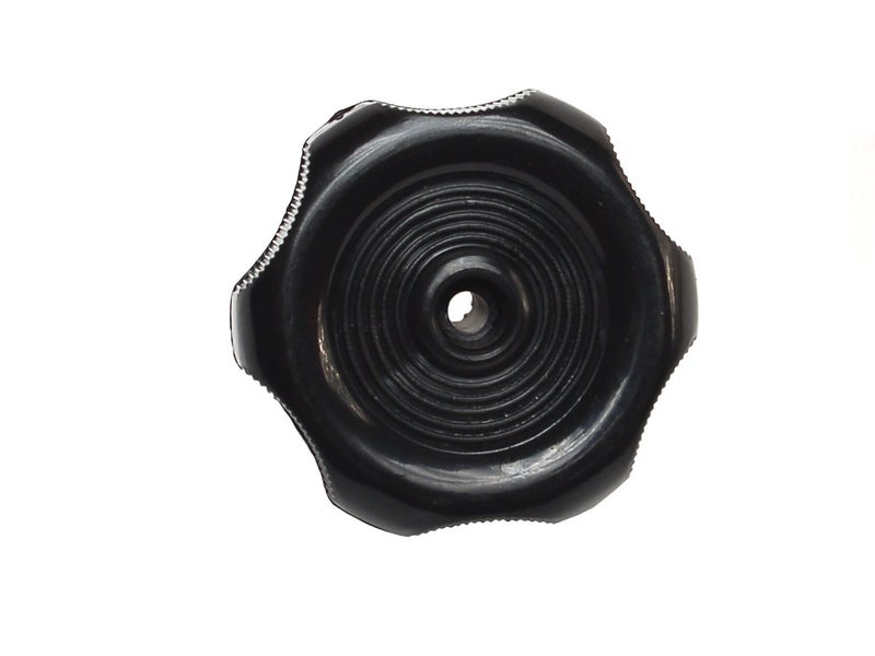 RV Designer H713, Plastic Window Knob, 2-1/4 inch Diameter, 1 inch Shaft, Black, Interior Hardware