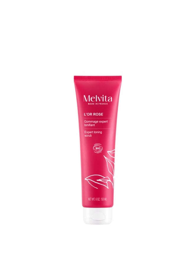 Melvita L'Or Rose Shape Scrub with Pink Berries Organic 150ml - Image 1