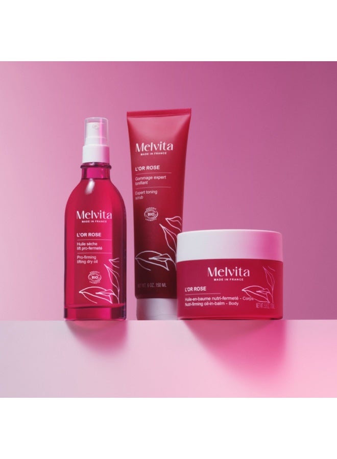 Melvita L'Or Rose Shape Scrub with Pink Berries Organic 150ml - Image 4