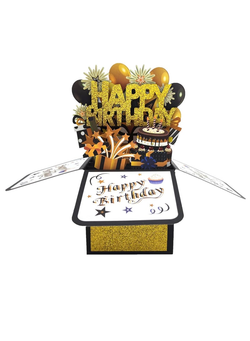 general Happy Birthday Pop Up Card,Funny 3D Happy Birthday Gift Box for Him Her, Exploding Birthday Card box with Envelopes and Message Tag, for Women, Men, Kids birthday gifts - Image 1