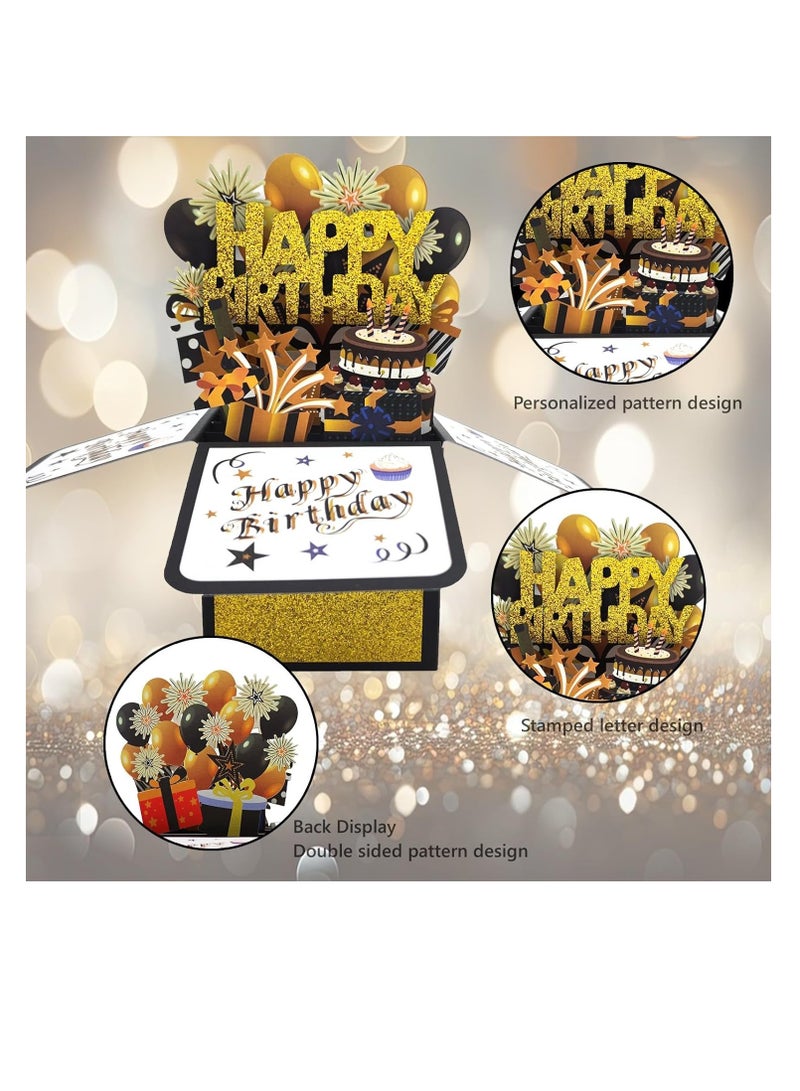 general Happy Birthday Pop Up Card,Funny 3D Happy Birthday Gift Box for Him Her, Exploding Birthday Card box with Envelopes and Message Tag, for Women, Men, Kids birthday gifts - Image 2
