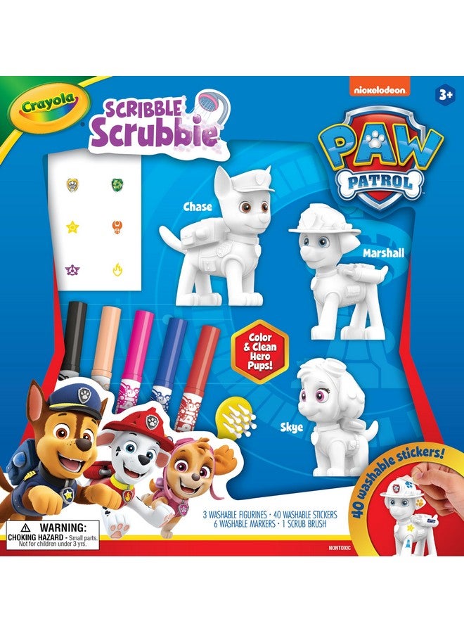 Crayola Scribble Scrubbie Pets PAW Patrol Figurine Playset, Customizable PAW Patrol Toys & Gifts for Kids, Toddler Easter Basket Essentials, Ages 3+ - Image 1