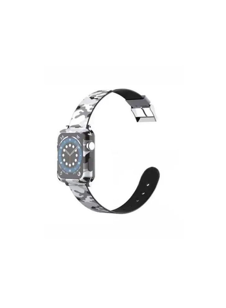 RAIGOR INVERSE Army Grey Strap & Case for Apple Watch 42/44mm – Tactical Look & Full Protection