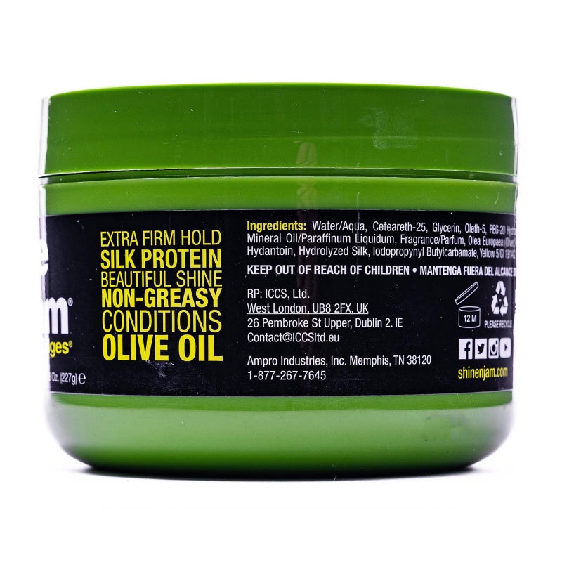 Ampro Shine-n-Jam Edges - Excellent for Taming Fringe, Ponytails, and Updos - Provides Firm Hold with Non-Greasy Shine - Moisturizes and Smoothes Hair with Silk Proteins - 8 oz - Image 5