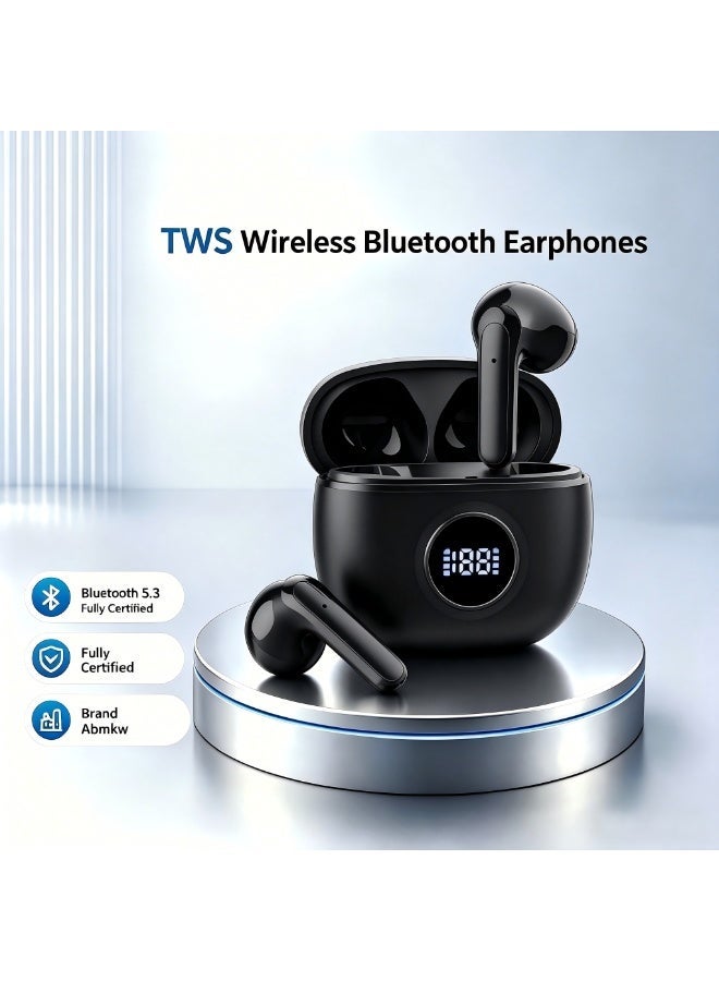 Abmkw Abmkw Wireless Bluetooth Earbuds Led Power Display Hifi Stereo ZC4B38AC6CB10259CE7F5Z