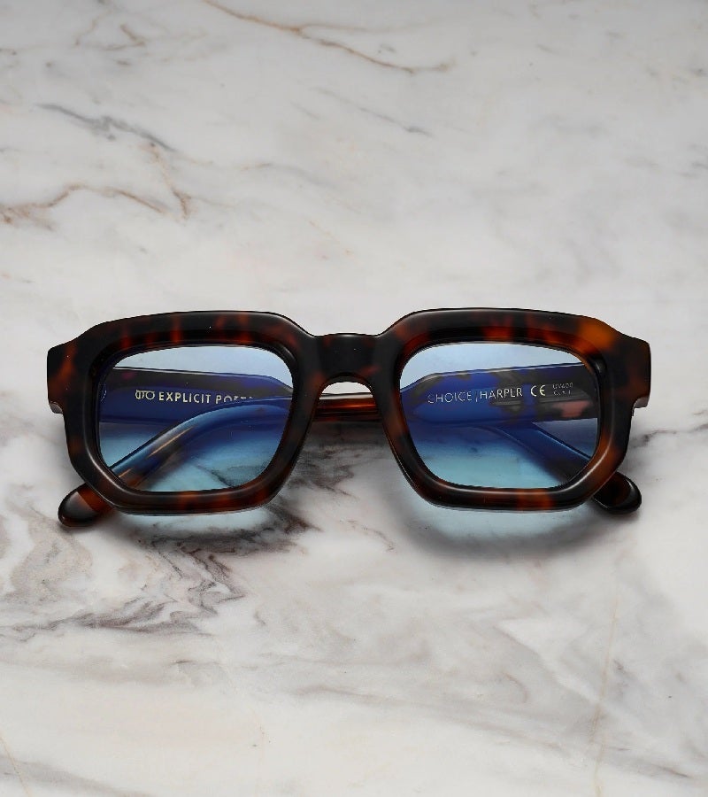  اكسبليست باوتس نظارات شمسية هاربر للجنسين بتصميم سلحفاة أزرق أنيق - Image 2