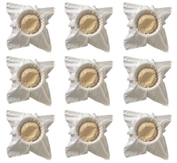 FOVERÓS Foveros Pure Cotton Muslin Cloth Set of 9 Double Layered Soft Muslin Roti Cover for Casserole Tiffin Cheese Cloth (9, 45 X 45 Cms) - Image 2
