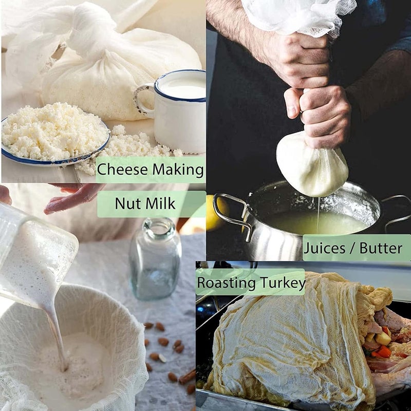 FOVERÓS Foveros Pure Cotton Muslin Cloth Set of 9 Double Layered Soft Muslin Roti Cover for Casserole Tiffin Cheese Cloth (9, 45 X 45 Cms) - Image 4
