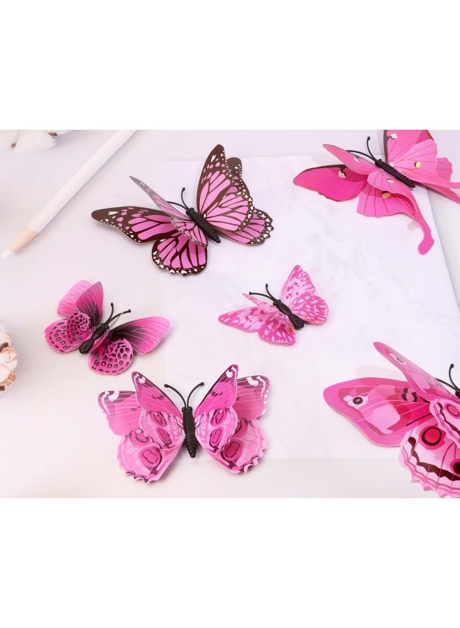 24 PCS 3D Butterfly Decorative Wall Sticker Set Multicolour - Image 3