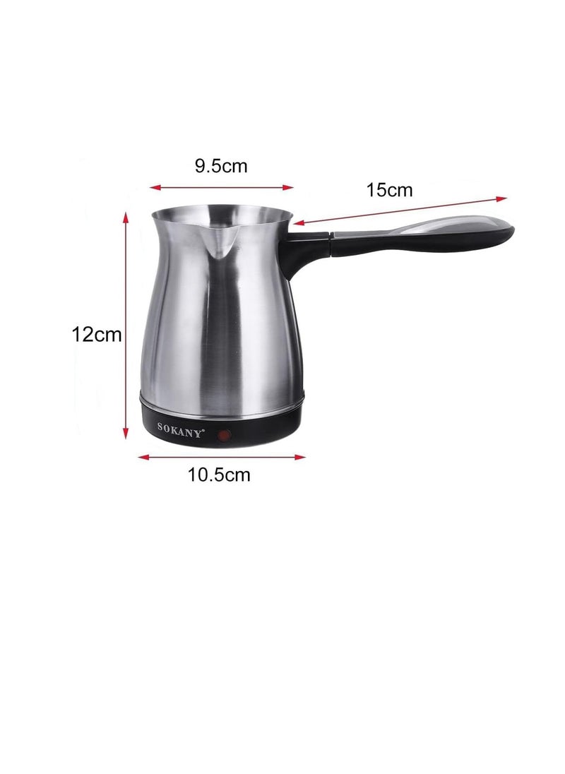sokany SOKANY SK-214 500ml Stainless Steel Coffee Machine Greek Turkish Coffee Maker Portable Waterproof Electric Hot Boiled Pot Home (Assorted Colors)  - Image 2