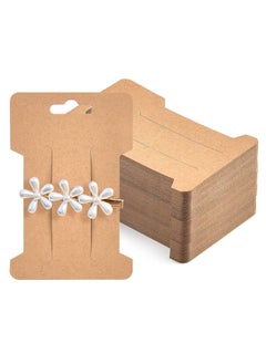 Coopay Coopay 150 Pieces Hair Clip Display Cards Hair Bow Holder Rectangle Barrettes Jewelry Accessories Display and Organizing Kraft Paper Cards 414 x 234 Inches Brown 