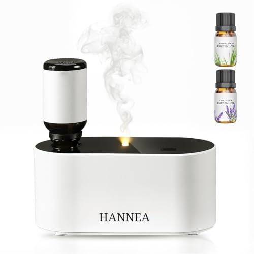 HANNEA® Waterless Oil Diffusers for Home Smart Timered Aromatherapy Diffuser with USB Charging 2000mAh Battery Waterless Essential Oil Diffusers 3 Spray Modes Rich Aroma Nebulizing Diffuser - Image 1