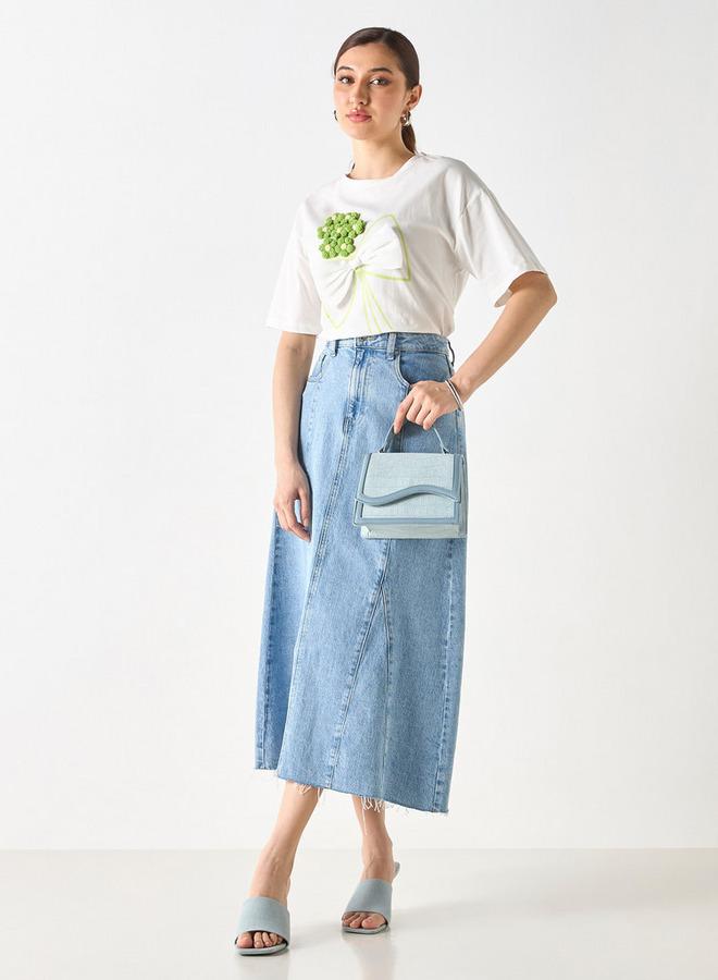 تواكستريمز بلوزة بياقة ضيّقة وزخارف أزهار وفيونكة من تو إكستريمز - Image 2