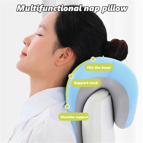 chislim Neck Support for Office ChairMemory Foam Desk Pillow for NappingWashable CoverFits Most Office Chair Black - Image 3