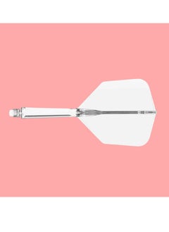 CUESOUL Integrated Dart Shaft And Flight, Big Wing Shape Smooth And Stable Dart Flight, High Wear Resistance Durable Dart Stem With Hexagonal Design For Dart Games, (1pc, White)  - Image 1