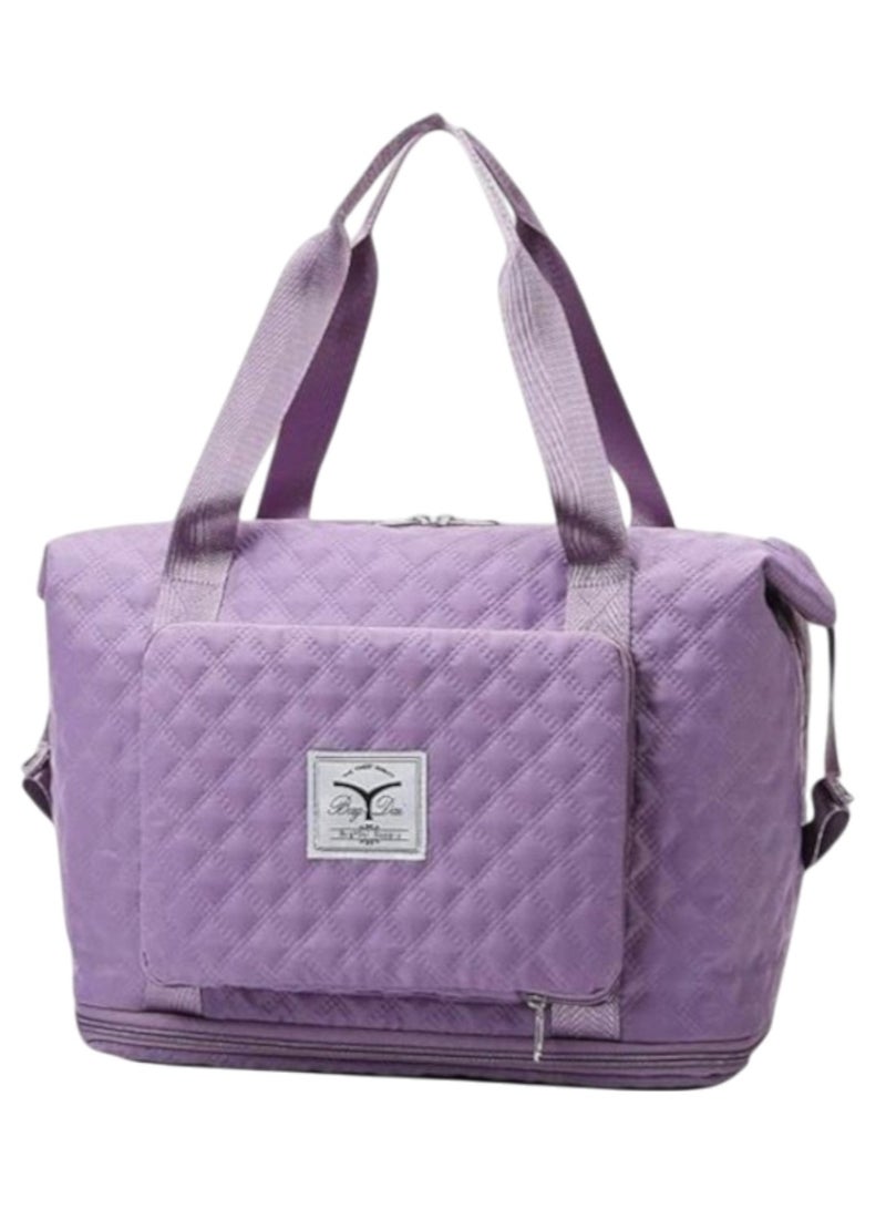 Fan Waterproof sports bag, versatile for travel and gym, with side pockets and a shoe compartment, pink and mint, with an adjustable shoulder strap. - Image 3