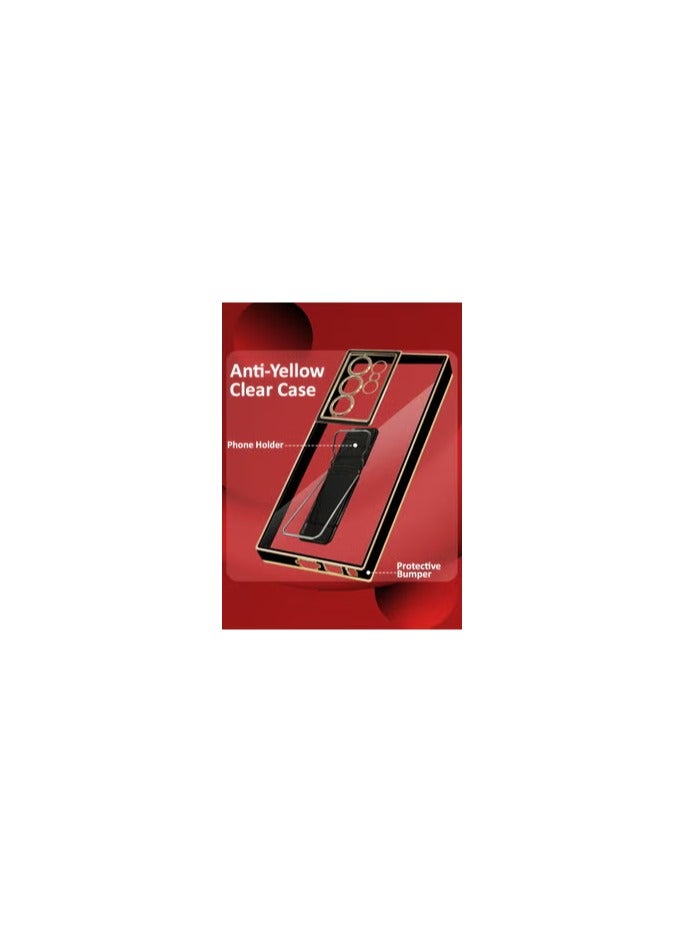 CATANES Samsung Galaxy S24 Ultra Case Electroplated Edge Case with Kickstand Soft Shockproof Protective Case Cover Full Camera Protection Raised - Image 2