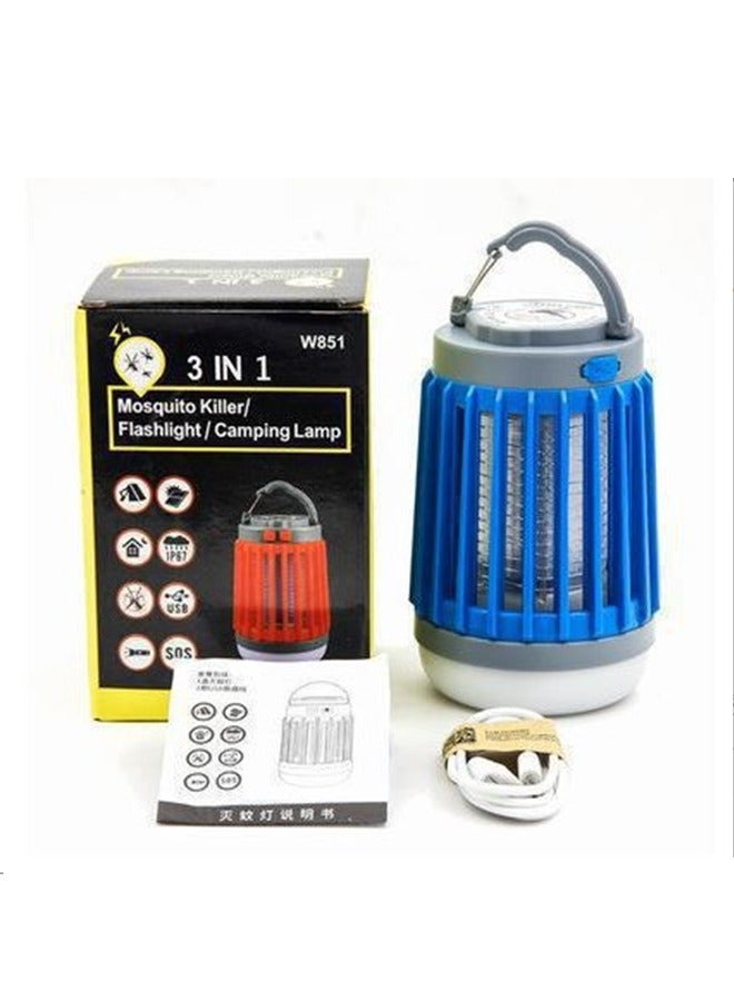 JCB CHIC صاعق البعوض، عبوتان من لمبة إضاءة صاعق الحشرات بالطاقة الشمسية، 3 في 1 صاعق البعوض USB قابل لإعادة الشحن للتخييم، IPX6 صاعق الحشرات المحمول المقاوم للماء للاستخدام الخارجي والداخلي - Image 1