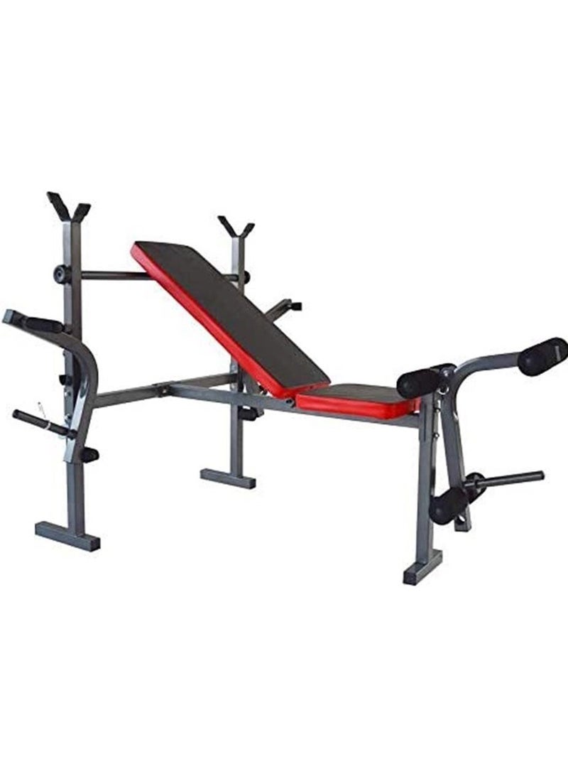 KUYING KUYING Home Gym Multi-Position Weight Bench Press with Leg Developer，Folding Standard Weight Bench Press Set for Workout  - Image 1