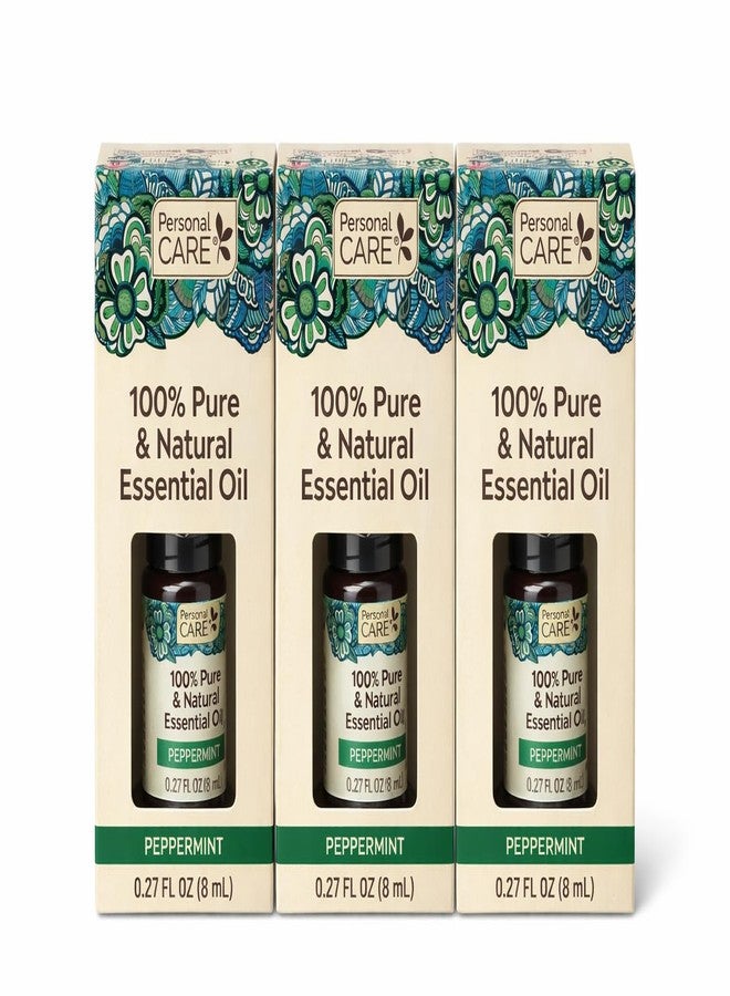 Personal Care Pure & Natural Essential Oil, Peppermint - 0.27 fl oz Pack of 3 - Image 1