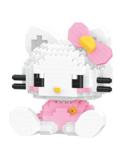 LELE BROTHER 382PCS Cartoon Kitty Building Bricks Set, DIY Block Building Set, Classic Mini Building Bricks, Assembling Building Blocks Suitable for Boys and Girls Aged 6 and Up  - Image 1