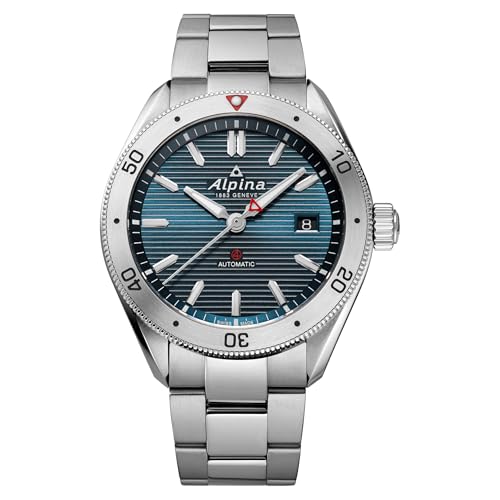 Alpina Men's Automatic Alpiner Watch, Silver-Tone Stainless Steel Bracelet, Blue Dial, Date Style: AL-525NS4AQ6B - Image 1