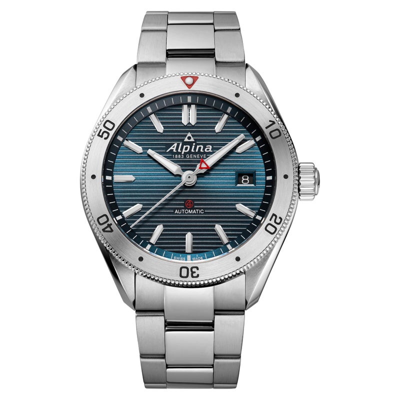 Alpina Men's Automatic Alpiner Watch, Silver-Tone Stainless Steel Bracelet, Blue Dial, Date Style: AL-525NS4AQ6B - Image 3