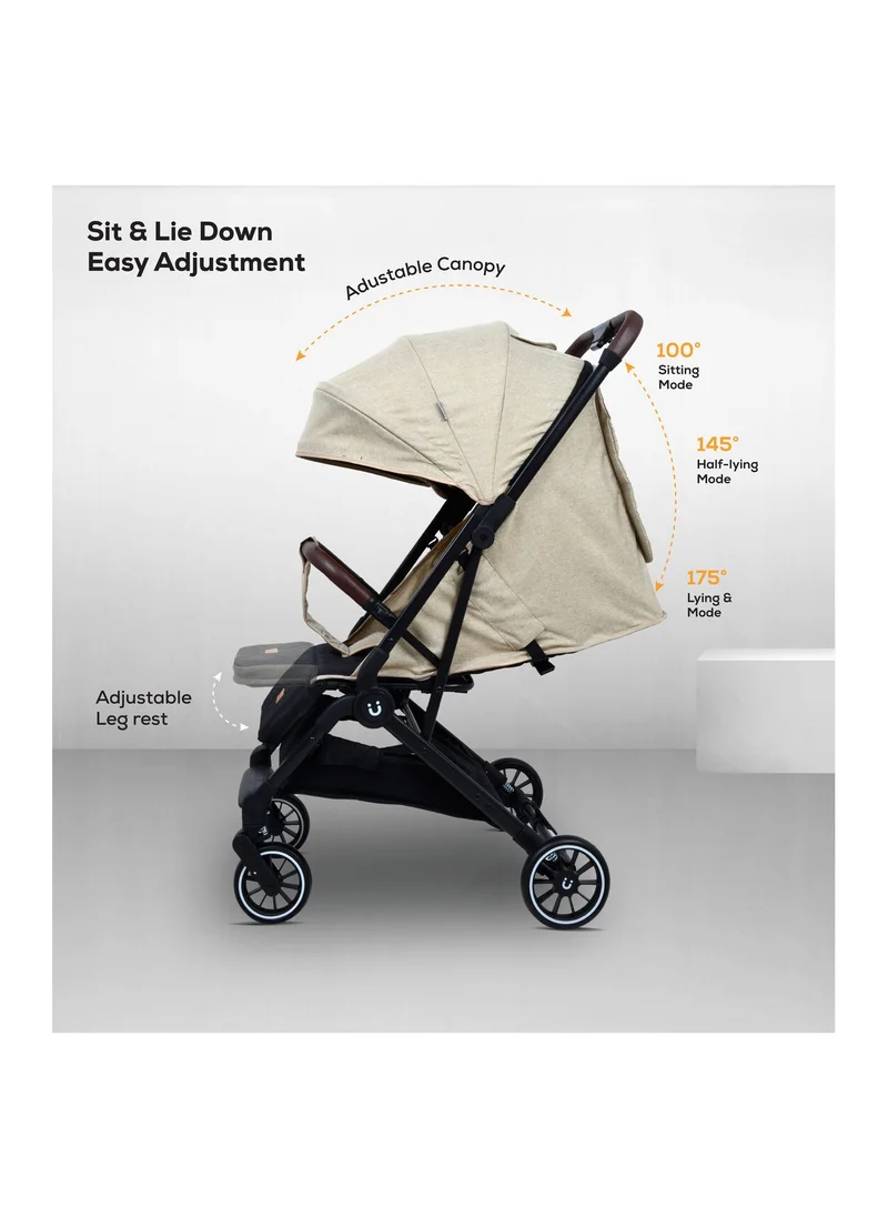 نورتر Kids Stroller Storage Basket 5 Point Safety Harness Compact Foldable Design Travel stroller