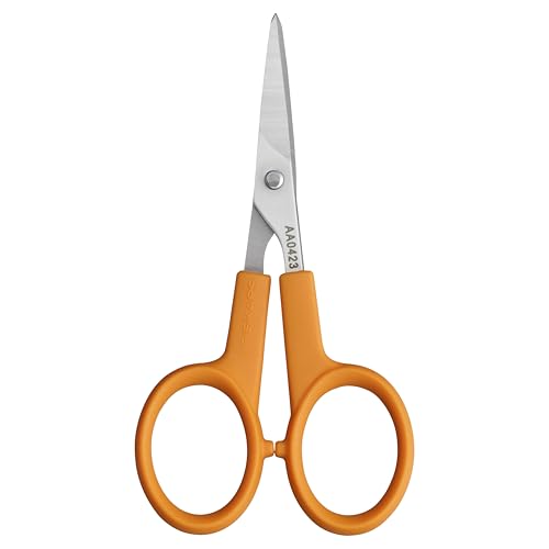 Fiskars 98087097J Curved Craft Scissors 4 Inch steel and orange - Image 1