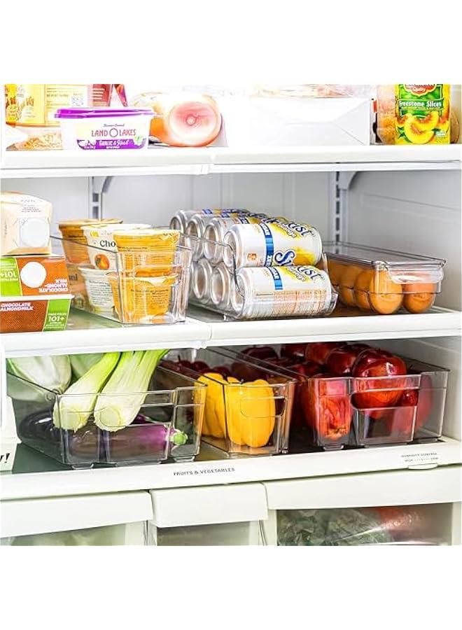 هوكور مجموعة صناديق تنظيم الثلاجة الشفافة من هوكور، صناديق تنظيم الثلاجة للمستلزمات المنزلية والطعام وأدوات النظافة والمكياج ومستلزمات التنظيف وغرفة الغسيل وغرفة المؤن والمطبخ والتخزين - Image 5