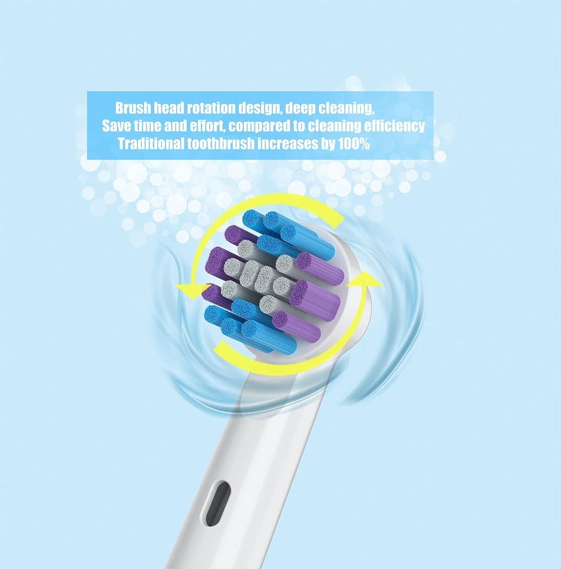 Mailink Toothbrush Replacement Heads Compatible with Oral B Braun，Pack of 16 Professional Electric Toothbrush Heads for Oral-B 7000/Pro 1000/9600/ 5000/3000/8000 Electric Toothbrush - Image 5
