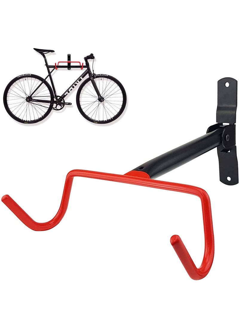 Linist Linist Bicycle Bracket Wall Mounts Folding Rack Storage Dual Hooks Bicycle Wall Mount Stand Hanger Horizontal Hanging MetalStone  - Image 1