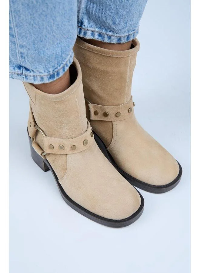 Manijero  (Lukka) Women's Genuine Leather Biker Treaded Sand Boot. for Women | Best Price UAE