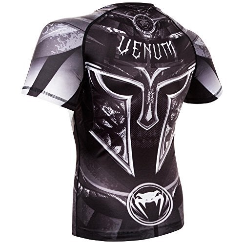 Venum mens Full Coverage Venum Gladiator 3 0 Short Sleeve Rashguard Black White S, Black/White, Small - Image 3