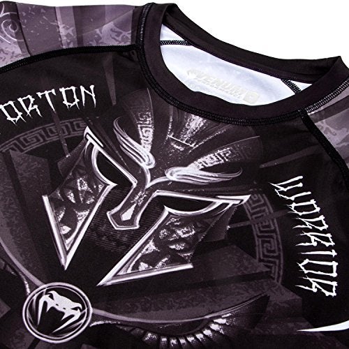 Venum mens Full Coverage Venum Gladiator 3 0 Short Sleeve Rashguard Black White S, Black/White, Small - Image 5