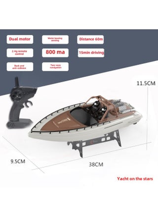 Remote Control Model Ship Interactive Small Remote Control Starlight Yacht Speedboat Wireless Charging Electric Water Toy Model-Color:Yacht On The Stars-Specifications:Dual Battery Version (about 30 Minutes Of Driving) - pzsku/ZC4B4B7CDABE82E1BD665Z/45/1746230197/71512c7f-b7bd-4fd5-9a43-0d12a7cdbc3c