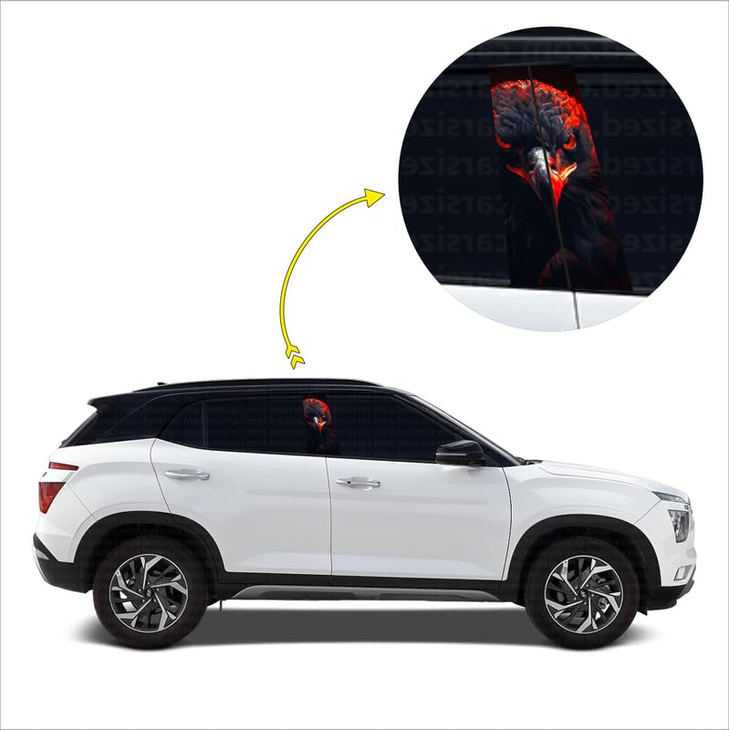 ShipShape Pillars Graphics Look Exterior Car Sticker Self-Adhesive, Waterproof Refelctive Vinyl for All Car Sticker (Pack of 2) Universal 74 - Image 4