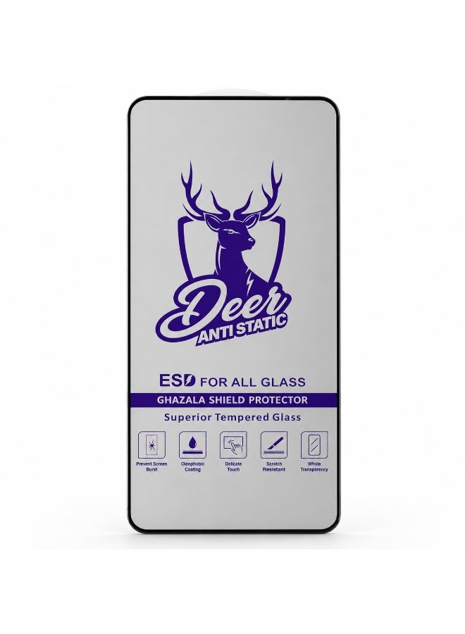 Deer ESD Anti-Static Tempered Glass Screen Protector for Samsung Galaxy A53 5G - Full Coverage Dust-Repellent Shatterproof Protective Shield Film with Cleaning Wipes Kit - Image 2