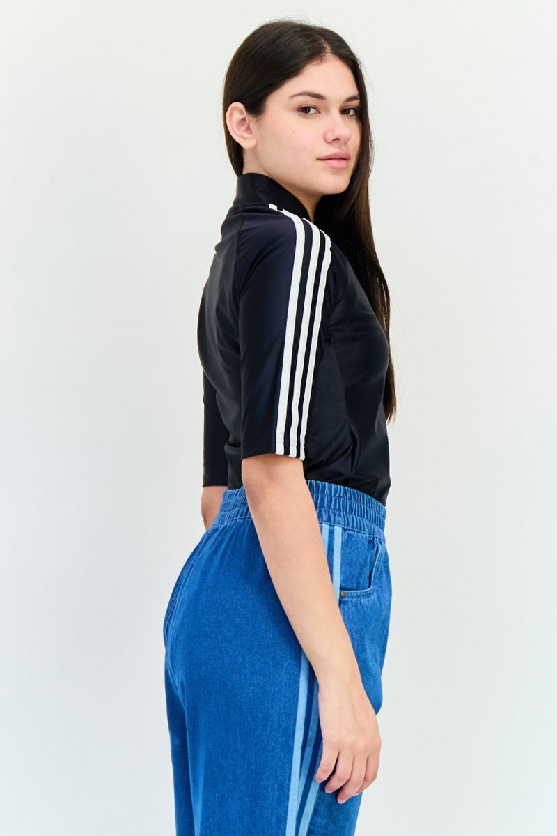 adidas Originals Women Sportswear Fit Short Sleeve Outdoor Bodysuit, Black  - Image 2