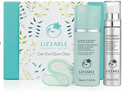 Liz Earle Get The Glow Duo Cleanse Polish Hot Cloth Cleanser 50ml Superskin Face Serum 30ml