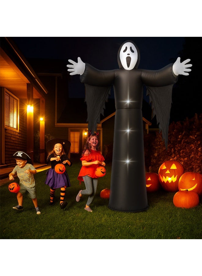VUCATIN Halloween Inflatables Grim Reaper Ghost Decorations with Built-in LEDs Outdoor Inflatable Decoration Lighted Blow Up Holiday Decor for Halloween Party Indoor Garden Lawn Yard Patio - Image 3