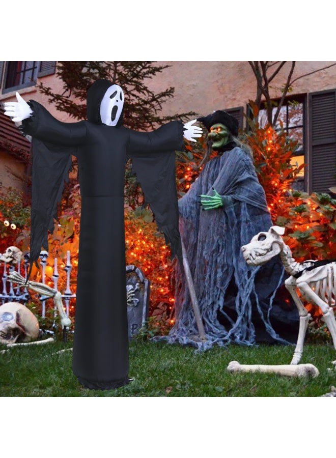 VUCATIN Halloween Inflatables Grim Reaper Ghost Decorations with Built-in LEDs Outdoor Inflatable Decoration Lighted Blow Up Holiday Decor for Halloween Party Indoor Garden Lawn Yard Patio - Image 5