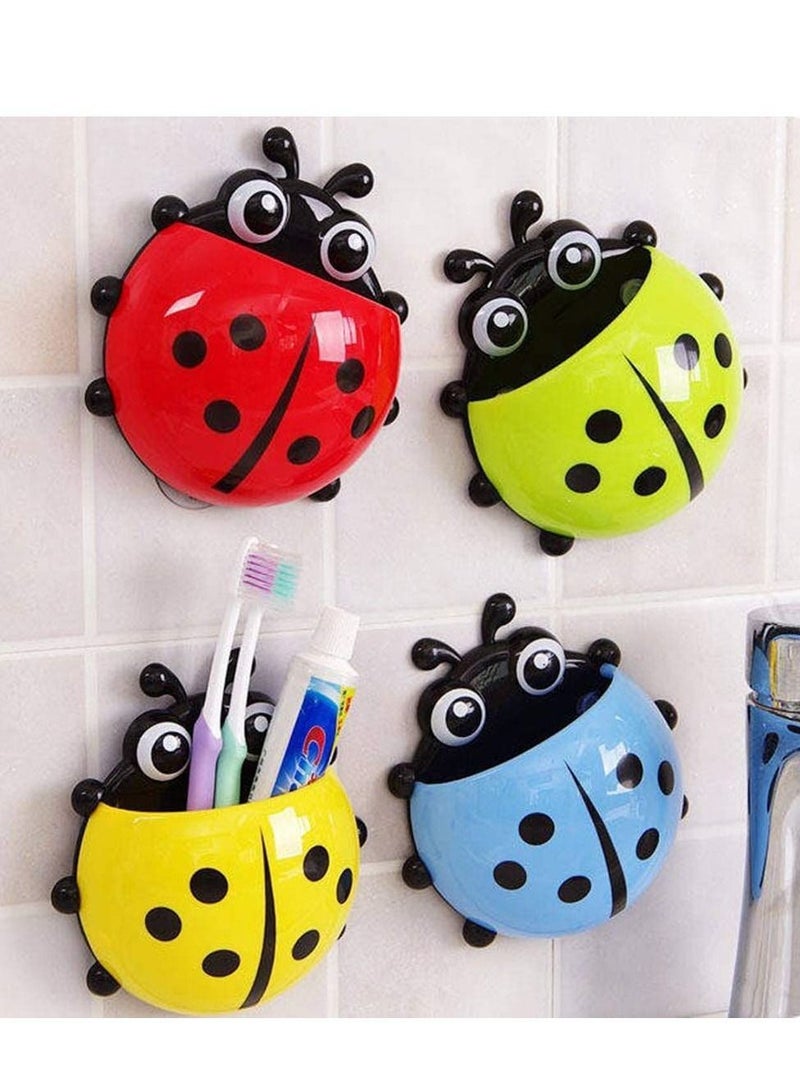 Toothbrush Stand Wall Suction Cup, Cute Cartoon Mount Holder Container Mighty Toothpaste Razor Bathroom Organizer Storage Mounted Small Toiletry Items Yellow - Image 4