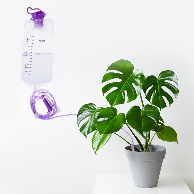 Lemfema 2Pcs Plant Drip Bag, Water Drip Bags, Automatic Plant Watering Drip Irrigation with Valve Kits for Potted Plants, 1200ML - Image 4